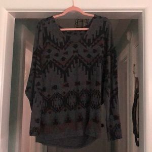 Aztec print sweater